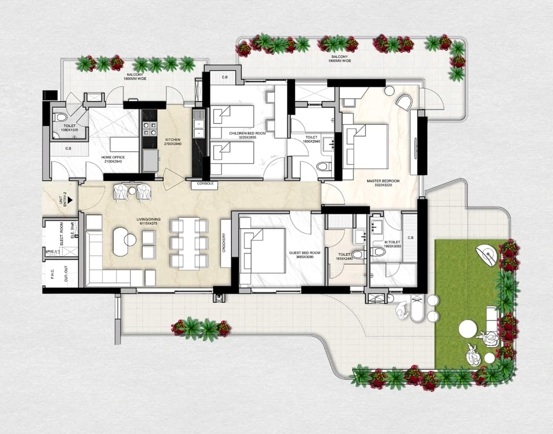 3BHK+Utililty